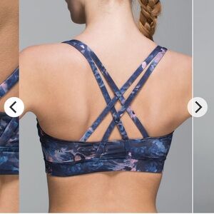 Lulu lemon Lululemon Energy Bra
Moody Mirage Bark Berry Deep Navy size 10